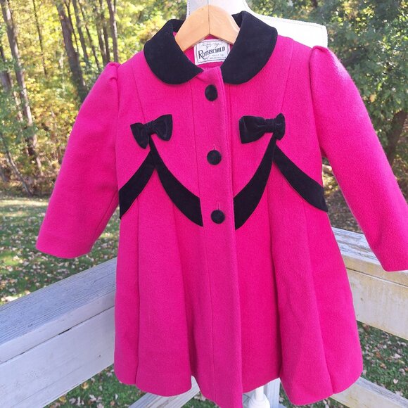 Rothschild Girl's Winter Coat Size 4 Pink & Black - Picture 2 of 4